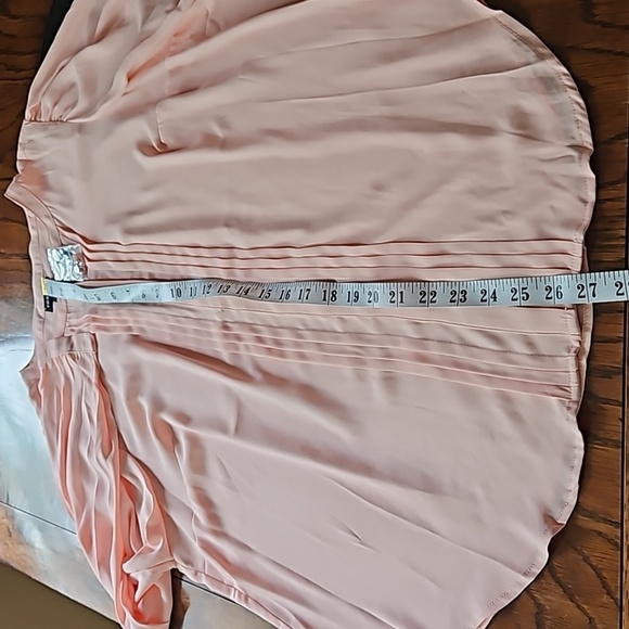 Torrid Pale Pink Georgette Pintuck Long Sleeve Flowy Blouse Size L/12 - Picture 14 of 14